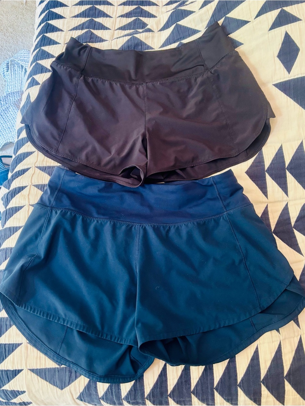 Athleta Women’s Athletic Shorts in Black and Navy
